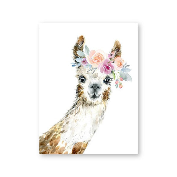 Modern Animal Alpaca Ins Print Poster Print Bedroom Decor Modern Animal Alpaca Ins Print Poster Print Bedroom Decor